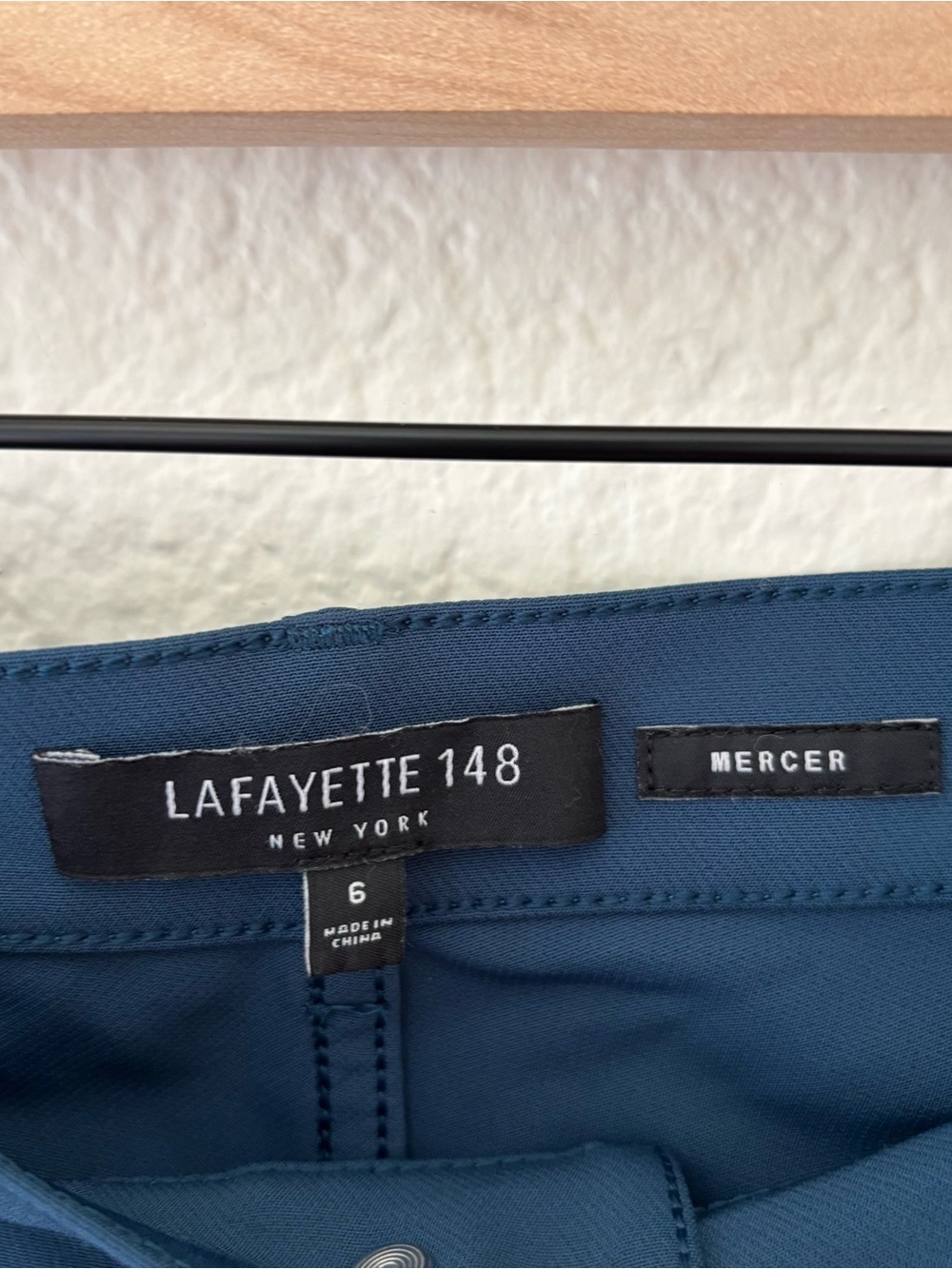 Lafayette 148 New York Mercer Trousers in Teal Blue size 6 - Picture 5 of 7